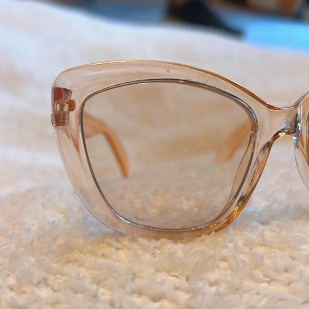 Janie and Jack cat eye clear light orange sunglasses girls size 4-6